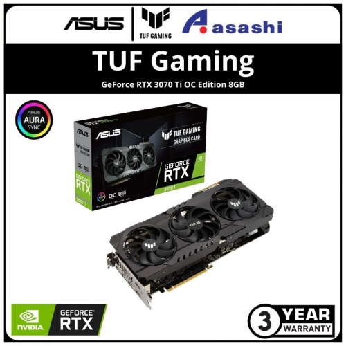 ASUS TUF Gaming GeForce RTX 3070 Ti OC Edition 8GB GDDR6X Graphic Card (TUF-RTX3070TI-O8G-GAMING)