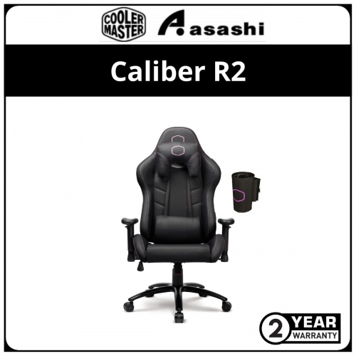 PROMO - (Free CH510) Cooler Master Caliber R2 Gaming Chair, Breathable PU Leather, Extra Breathable Coverage, Soft-padded 2D Armrests with Omni Directional Adjustments, Large Headrest & Lumbar Pillow - 2Y