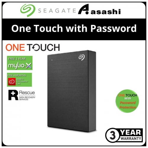 Seagate 1TB One Touch with Password-Black (STKY1000400)