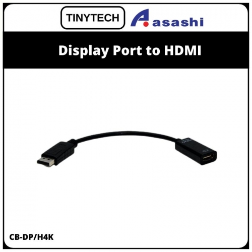 TinyTech CB-DP/H4K 4K Display Port to HDMI Converter (3 month Limited Hardware Warranty)
