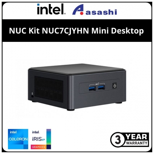 Intel NUC Kit NUC7CJYHN Mini Desktop PC (Celeron J4005, Intel Graphics, Intel AC 9462) No Audio Jack