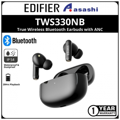 Edifier TWS330NB-Black True Wireless Bluetooth Earbuds with ANC
