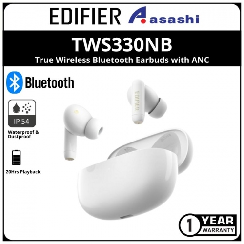 Edifier TWS330NB-White True Wireless Bluetooth Earbuds with ANC