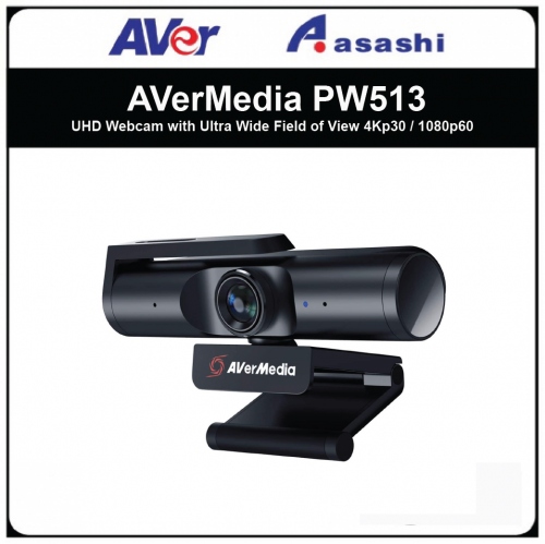AVerMedia PW513 UHD Webcam with Ultra Wide Field of View 4Kp30 / 1080p60