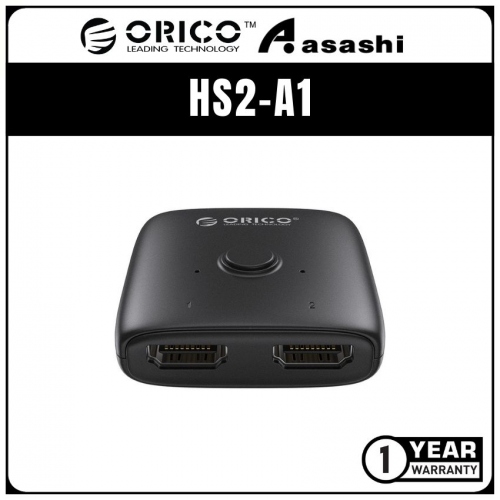 ORICO HS2-A1 HDMI Splitter 2.0 Bi‐Directional Splitter 2 Port (1 in 2 Out)