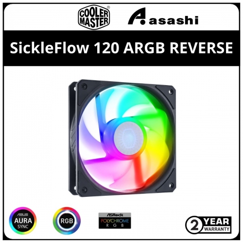 Cooler Master SickleFlow 120 ARGB Reverse Edition (Black) Casing Fan (Daisy Chain)