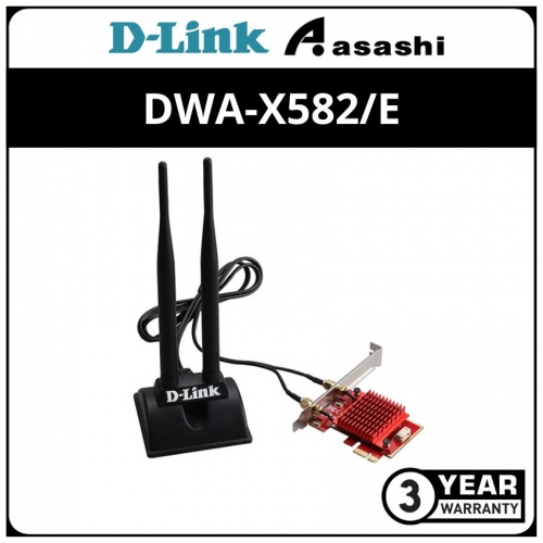 D-Link DWA-X582/E Wireless AX3000 Dual Band PCIE Card