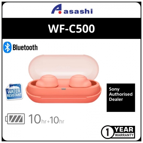 Sony WF-C500-Orange Extra Bass True Wireless Headphone (1 yrs Limited Hardware Warranty)