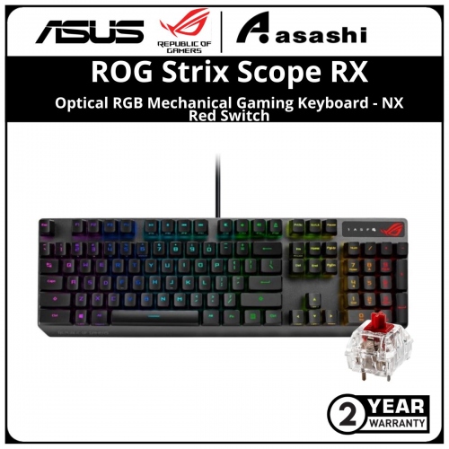 ASUS ROG STRIX SCOPE RX Optical RGB Mechanical Gaming Keyboard XA05 - ROG RX RED 2Y