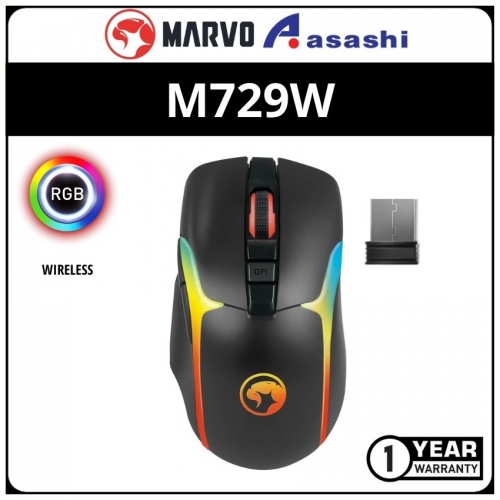 Marvo M729W 2.4G Wireless Gaming Mouse (1 yrs Limited Hardware Warranty)