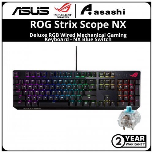 ASUS ROG Strix Scope NX Deluxe RGB Wired Mechanical Gaming Keyboard XA04 - ROX NX BLUE 2Y