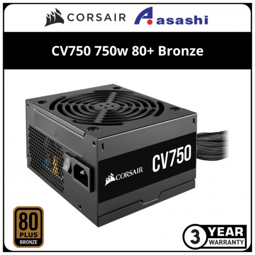 Corsair CV750 80+ Bronze Power Supply (3 Years Warranty)
