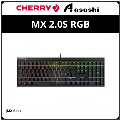 CHERRY MX 2.0S RGB Mechanical Gaming Keyboard - Black (MX Red)