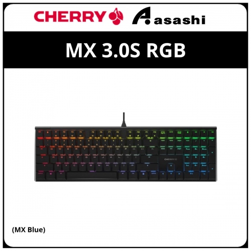 CHERRY MX 3.0S RGB Mechanical Gaming Keyboard - Black (MX Blue)