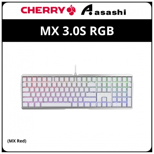 CHERRY MX 3.0S RGB Mechanical Gaming Keyboard - White (MX Red)