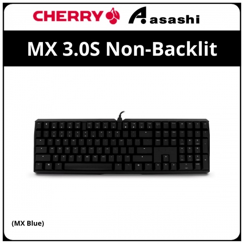 CHERRY MX 3.0S Non-Backlit Mechanical Gaming Keyboard - Black (MX Blue)