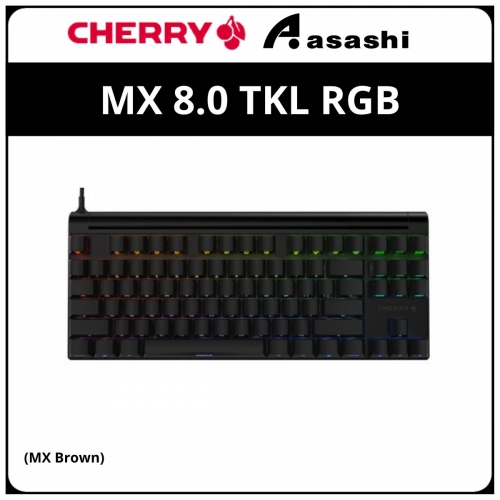 CHERRY MX 8.0 TKL RGB Mechanical Gaming Keyboard - Black (MX Brown)