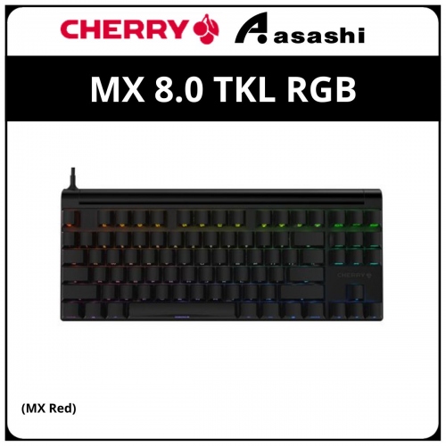 CHERRY MX 8.0 TKL RGB Mechanical Gaming Keyboard - Black (MX Red)