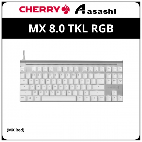 CHERRY MX 8.0 TKL RGB Mechanical Gaming Keyboard - White (MX Red)