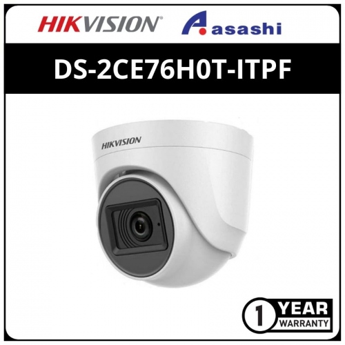Hikvision DS-2CE76H0T-ITPF 5MP HD EXIR Turret Camera (Switchable TVI/AHD/CVI/CVBS)