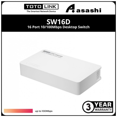 Totolink SW16D 16 Port 10/100Mbps Desktop Switch