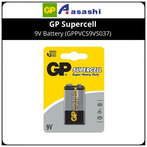 GP Supercell 9V Battery (GPPVCS9VS037)
