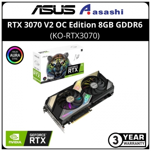 ASUS KO GeForce RTX 3070 V2 OC Edition 8GB GDDR6 with LHR Graphic Card (KO-RTX3070-O8G-V2-GAMING)