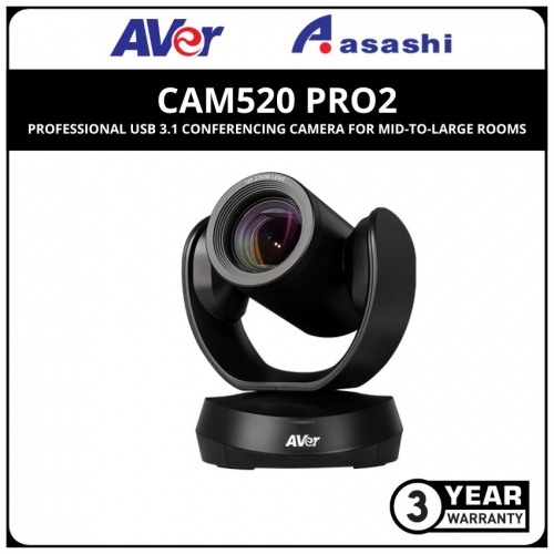 AVer CAM520 PRO2 Professional USB 3.1 Conferencing Camera for Mid-to-Large Rooms