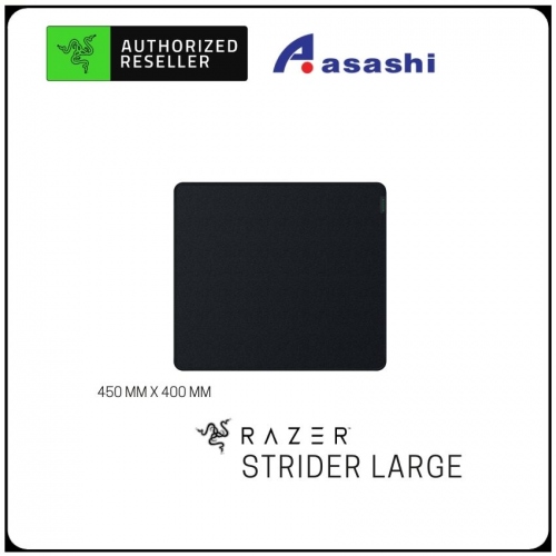 Razer Strider - Large (Hybrid Soft / Hard Mat, Proprietary Weaved Surface, Anti-slip Base, Rollable and Portable, 450 mm x 400 mm)
