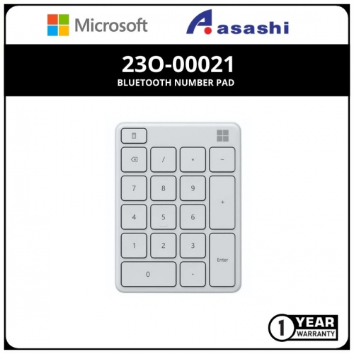 Microsoft 23O-00021 Bluetooth Number Pad - Glacier (1 yrs Limited Hardware Warranty)