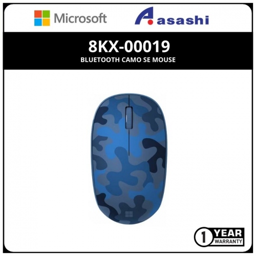 Microsoft 8KX-00019 Bluetooth CAMO SE Mouse - Blue Camo (1 yrs Limited Hardware Warranty)