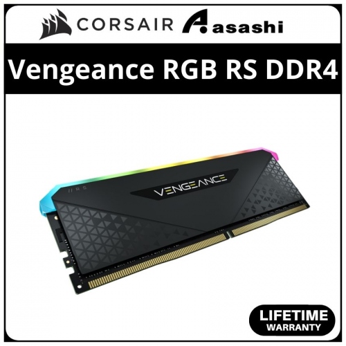 Corsair Vengeance RGB RS Black DDR4 16GB 3200MHz CL16 XMP Support Performance PC Ram - CMG16GX4M1E3200C16