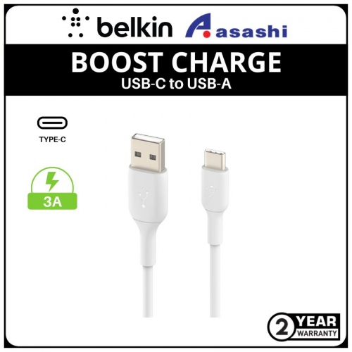 Belkin CAB001bt1MWH BOOST CHARGE USB-C to USB-A Cable (1Meter, White)