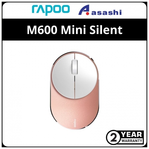 Rapoo M600 MINI (RoseGold) Silent Multi-Mode Wireless Bluetooth 4.0/ Wireless 2.4GHz Mouse - 2Y