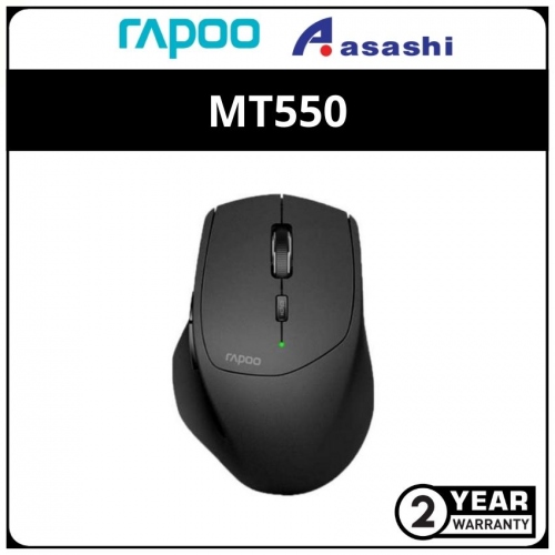 Rapoo MT550 (Black) Multi-Mode Wireless Bluetooth 4.0/ Wireless 2.4GHz Mouse - 2Y