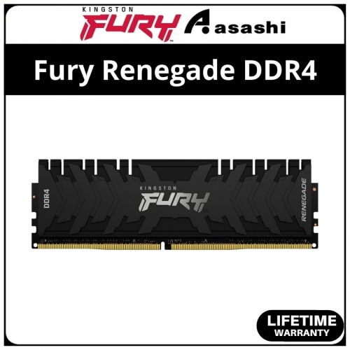 Kingston Fury Renegade Black DDR4 16GB 3200Mhz CL16 XMP Support Performance PC Ram - KF432C16RB1/16
