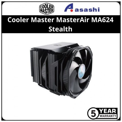 Cooler Master MasterAir MA624 Stealth CPU Air Cooler - 5 Years Warranty