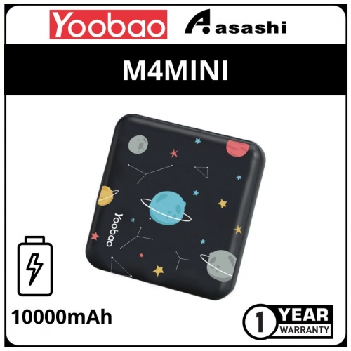 Yoobao M4Mini-EarthBK 10000mAh Power Bank (1 yrs Limited Hardware Warranty)