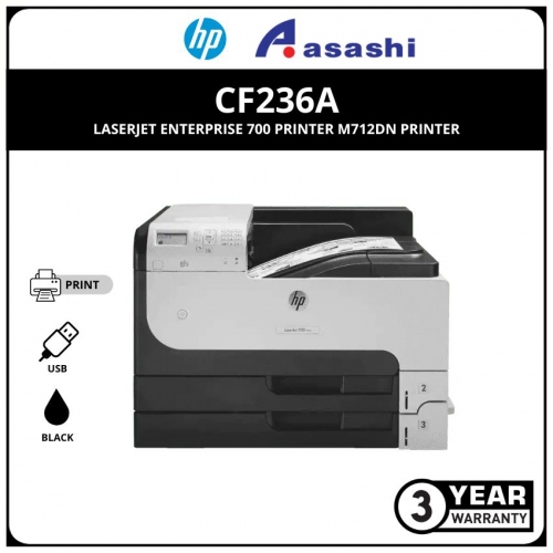 HP LaserJet Enterprise A3 Size M712dn Printer CF236A