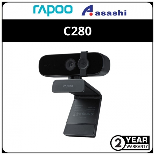 Rapoo C280 2K Full HD Auto Focus Webcam With Built In Mic Rotate Freely USB Interface
