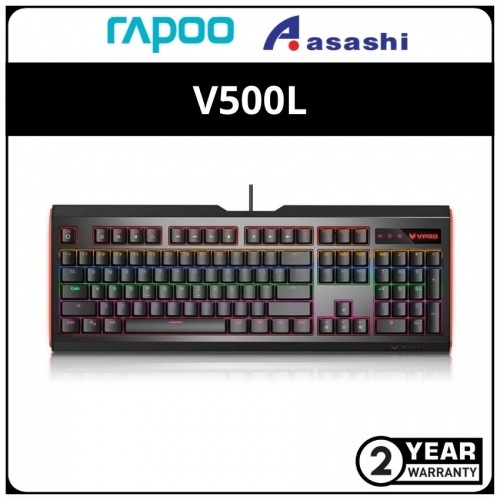 Rapoo V500L Backlit Mechanical Gaming Keyboard - Black