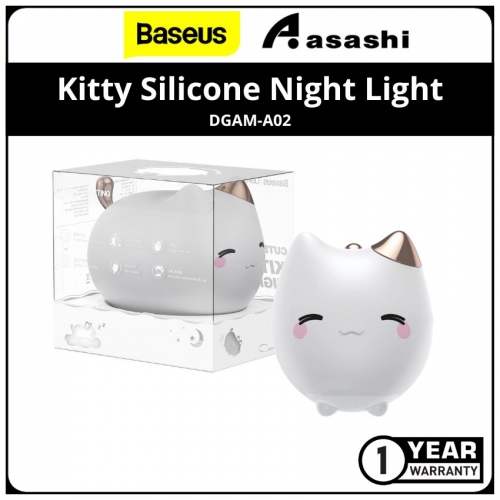 Baseus DGAM-A02 kitty silicone night light - White