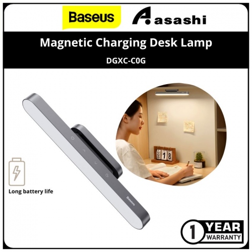 Baseus DGXC-C0G Magnetic Stepless Dimming Charging Desk Lamp - Deep gray