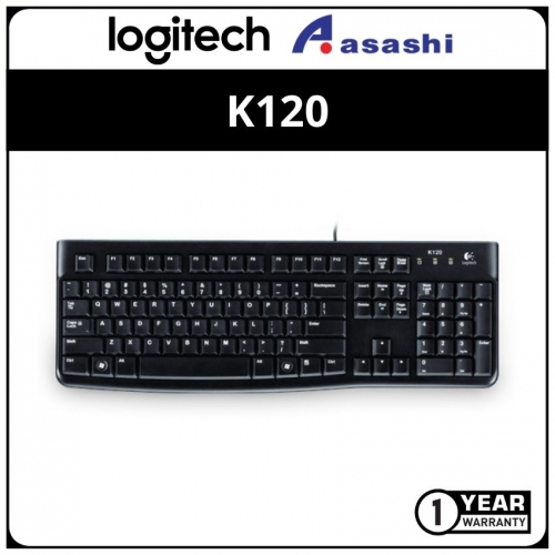 Logitech K120-Black Wired Keyboard (3 yrs Limited Hardware Warranty)
