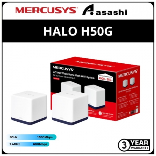 Mercusys Halo H50G (2 Pack) AC1900 Wireless Mesh Router