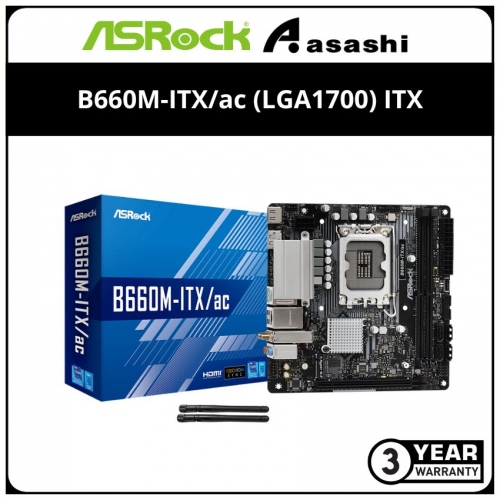 ASRock B660M-ITX/ac (LGA1700) ITX Motherboard
