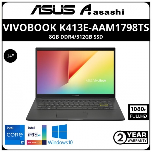 Asus Vivobook K413E-AAM1798TS Notebook - (Intel Core i7-1165G7/8G D4/512GB SSD/14.0