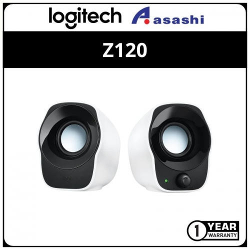 Logitech Z120-Black & White-Au Speaker Stereo (1 yrs Limited Hardware Warranty)