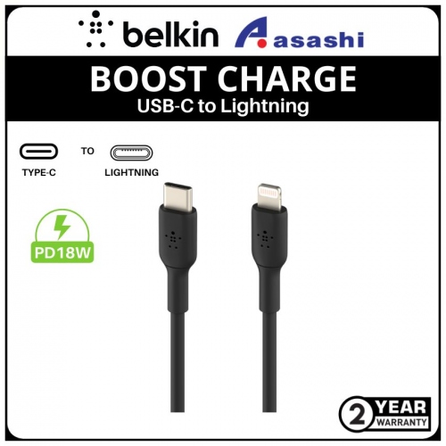 Belkin CAA003bt1MBK BOOST CHARGE USB-C to Lightning Cable (1M,Black)