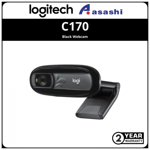 Logitech C170-Black Webcam (2 year Limited Hardware Warranty)